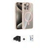 MARSİLYAN™- iPhone 15 Pro Max Kılıf Yadigar Asil Koleksiyonu - Siyah Bilvis 0.18mm Plus Cam Ekran Koruyucu + Raze Metal Kamera Lens - TMGI