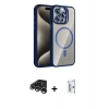 MARSİLYAN™- iPhone 15 Pro Max Kılıf Yadigar Asil Koleksiyonu - Siyah Bilvis 0.18mm Plus Cam Ekran Koruyucu + Raze Metal Kamera Lens - GS