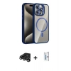 MARSİLYAN™- iPhone 15 Pro Max Kılıf Yadigar Asil Koleksiyonu - Siyah Bilvis 0.18mm Plus Cam Ekran Koruyucu + Raze Metal Kamera Lens - TMGI