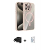 MARSİLYAN™- iPhone 15 Pro Max Kılıf Yadigar Asil Koleksiyonu - Siyah Bilvis 0.18mm Plus Cam Ekran Koruyucu + Siyah Raze Metal Kamera Lens