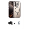 MARSİLYAN™- iPhone 15 Pro Max Kılıf Yadigar Asil Koleksiyonu - Siyah Bilvis 0.18mm Plus Cam Ekran Koruyucu + Siyah Raze Metal Kamera Lens