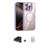 MARSİLYAN™- iPhone 15 Pro Max Kılıf Yadigar Asil Koleksiyonu - Siyah Bilvis 0.18mm Plus Cam Ekran Koruyucu + Raze Metal Kamera Lens - GS