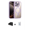 MARSİLYAN™- iPhone 15 Pro Max Kılıf Yadigar Asil Koleksiyonu - Siyah Bilvis 0.18mm Plus Cam Ekran Koruyucu + Siyah Raze Metal Kamera Lens