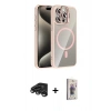 MARSİLYAN™- iPhone 15 Pro Max Kılıf Yadigar Asil Koleksiyonu - Siyah Bilvis 3D Cam Ekran Koruyucu + Raze Metal Kamera Lens - TMGI