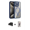 MARSİLYAN™- iPhone 15 Pro Max Kılıf Yadigar Asil Koleksiyonu - Siyah Bilvis 3D Cam Ekran Koruyucu + Raze Metal Kamera Lens - TMGI