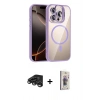 MARSİLYAN™- iPhone 15 Pro Max Kılıf Yadigar Asil Koleksiyonu - Siyah Bilvis 3D Cam Ekran Koruyucu + Raze Metal Kamera Lens - TMGI