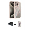 MARSİLYAN™- iPhone 15 Pro Max Kılıf Yadigar Asil Koleksiyonu - Siyah Bilvis 3D Cam Ekran Koruyucu + Raze Metal Kamera Lens - LT