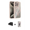 MARSİLYAN™- iPhone 15 Pro Max Kılıf Yadigar Asil Koleksiyonu - Siyah Bilvis 3D Cam Ekran Koruyucu + Raze Metal Kamera Lens - SH