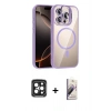 MARSİLYAN™- iPhone 15 Pro Max Kılıf Yadigar Asil Koleksiyonu - Siyah Bilvis 3D Mat Cam Ekran Koruyucu + PVD Metal Kamera Lens - SH