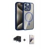 MARSİLYAN™- iPhone 15 Pro Max Kılıf Yadigar Asil Koleksiyonu - Siyah Bilvis 3D Mat Cam Ekran Koruyucu + Raze Metal Kamera Lens - LT