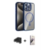 MARSİLYAN™- iPhone 15 Pro Max Kılıf Yadigar Asil Koleksiyonu - Siyah Bilvis 3D Mat Cam Ekran Koruyucu + Raze Metal Kamera Lens - TMGI