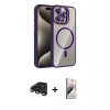 MARSİLYAN™- iPhone 15 Pro Max Kılıf Yadigar Asil Koleksiyonu - Siyah Bilvis 3D Mat Cam Ekran Koruyucu + Raze Metal Kamera Lens - TMGI
