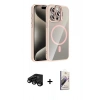 MARSİLYAN™- iPhone 15 Pro Max Kılıf Yadigar Asil Koleksiyonu - Siyah Bilvis 3D Mat Cam Ekran Koruyucu + Raze Metal Kamera Lens - SH