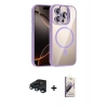 MARSİLYAN™- iPhone 15 Pro Max Kılıf Yadigar Asil Koleksiyonu - Siyah Bilvis 3D Mat Cam Ekran Koruyucu + Raze Metal Kamera Lens - LT