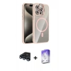MARSİLYAN™- iPhone 15 Pro Max Kılıf Yadigar Asil Koleksiyonu - Siyah Bilvis 5in1 3D Magic Cam Ekran Koruyucu + Raze Metal Kamera Lens - LT