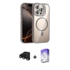 MARSİLYAN™- iPhone 15 Pro Max Kılıf Yadigar Asil Koleksiyonu - Siyah Bilvis 5in1 3D Magic Cam Ekran Koruyucu + Raze Metal Kamera Lens - SH