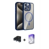 MARSİLYAN™- iPhone 15 Pro Max Kılıf Yadigar Asil Koleksiyonu - Siyah Bilvis 5in1 3D Magic Cam Ekran Koruyucu + Raze Metal Kamera Lens - LT