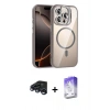 MARSİLYAN™- iPhone 15 Pro Max Kılıf Yadigar Asil Koleksiyonu - Siyah Bilvis 5in1 3D Magic Cam Ekran Koruyucu + Raze Metal Kamera Lens - LT