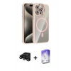 MARSİLYAN™- iPhone 15 Pro Max Kılıf Yadigar Asil Koleksiyonu - Siyah Bilvis 5in1 3D Magic Cam Ekran Koruyucu + Raze Metal Kamera Lens - SH