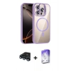 MARSİLYAN™- iPhone 15 Pro Max Kılıf Yadigar Asil Koleksiyonu - Siyah Bilvis 5in1 3D Magic Cam Ekran Koruyucu + Raze Metal Kamera Lens - LT