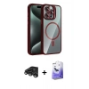 MARSİLYAN™- iPhone 15 Pro Max Kılıf Yadigar Asil Koleksiyonu - Siyah Bilvis 5in1 5D Magic Hayalet Cam Ekran Koruyucu + Raze Metal Kamera Lens - TMGI
