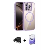 MARSİLYAN™- iPhone 15 Pro Max Kılıf Yadigar Asil Koleksiyonu - Siyah Bilvis 5in1 5D Magic Hayalet Cam Ekran Koruyucu + Raze Metal Kamera Lens - TMGI