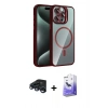 MARSİLYAN™- iPhone 15 Pro Max Kılıf Yadigar Asil Koleksiyonu - Siyah Bilvis 5in1 5D Magic Hayalet Cam Ekran Koruyucu + Raze Metal Kamera Lens - LT