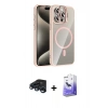MARSİLYAN™- iPhone 15 Pro Max Kılıf Yadigar Asil Koleksiyonu - Siyah Bilvis 5in1 5D Magic Hayalet Cam Ekran Koruyucu + Raze Metal Kamera Lens - LT