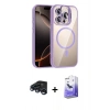 MARSİLYAN™- iPhone 15 Pro Max Kılıf Yadigar Asil Koleksiyonu - Siyah Bilvis 5in1 5D Magic Hayalet Cam Ekran Koruyucu + Raze Metal Kamera Lens - LT