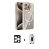 MARSİLYAN™- iPhone 15 Pro Max Kılıf Yadigar Asil Koleksiyonu - Siyah Bilvis Hayalet Cam Ekran Koruyucu + PVD Metal Kamera Lens - GS