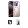 MARSİLYAN™- iPhone 15 Pro Max Kılıf Yadigar Asil Koleksiyonu - Siyah Bilvis Hayalet Cam Ekran Koruyucu + PVD Metal Kamera Lens - GI