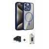 MARSİLYAN™- iPhone 15 Pro Max Kılıf Yadigar Asil Koleksiyonu - Siyah Bilvis Hayalet Cam Ekran Koruyucu + Raze Metal Kamera Lens - LT