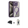 MARSİLYAN™- iPhone 15 Pro Max Kılıf Yadigar Asil Koleksiyonu - Siyah Bilvis Hayalet Cam Ekran Koruyucu + Raze Metal Kamera Lens - LT