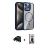 MARSİLYAN™- iPhone 15 Pro Max Kılıf Yadigar Asil Koleksiyonu - Siyah Bilvis Hayalet Cam Ekran Koruyucu + Raze Metal Kamera Lens - SH