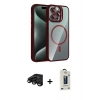 MARSİLYAN™- iPhone 15 Pro Max Kılıf Yadigar Asil Koleksiyonu - Siyah Bilvis Hayalet Cam Ekran Koruyucu + Raze Metal Kamera Lens - SH