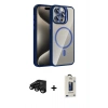 MARSİLYAN™- iPhone 15 Pro Max Kılıf Yadigar Asil Koleksiyonu - Siyah Bilvis Hayalet Cam Ekran Koruyucu + Raze Metal Kamera Lens - SH