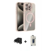 MARSİLYAN™- iPhone 15 Pro Max Kılıf Yadigar Asil Koleksiyonu - Siyah Bilvis Hayalet Cam Ekran Koruyucu + Raze Metal Kamera Lens - SH