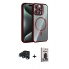 MARSİLYAN™- iPhone 15 Pro Max Kılıf Yadigar Asil Koleksiyonu - Siyah Bilvis Hayalet Cam Ekran Koruyucu + Raze Metal Kamera Lens - LT