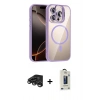MARSİLYAN™- iPhone 15 Pro Max Kılıf Yadigar Asil Koleksiyonu - Siyah Bilvis Hayalet Cam Ekran Koruyucu + Raze Metal Kamera Lens - TMGI