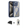 MARSİLYAN™- iPhone 15 Pro Max Kılıf Yadigar Asil Koleksiyonu - Siyah Bilvis Hayalet Cam Ekran Koruyucu + Raze Metal Kamera Lens - TMGI