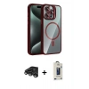 MARSİLYAN™- iPhone 15 Pro Max Kılıf Yadigar Asil Koleksiyonu - Siyah Bilvis Hayalet Cam Ekran Koruyucu + Raze Metal Kamera Lens - TMGI