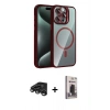 MARSİLYAN™- iPhone 15 Pro Max Kılıf Yadigar Asil Koleksiyonu - Siyah Bilvis Hayalet Cam Ekran Koruyucu + Raze Metal Kamera Lens - TMGI