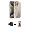MARSİLYAN™- iPhone 15 Pro Max Kılıf Yadigar Asil Koleksiyonu - Siyah Bilvis Hayalet Cam Ekran Koruyucu + Raze Metal Kamera Lens - TMGI