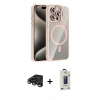 MARSİLYAN™- iPhone 15 Pro Max Kılıf Yadigar Asil Koleksiyonu - Siyah Bilvis Hayalet Cam Ekran Koruyucu + Raze Metal Kamera Lens - TMGI