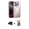 MARSİLYAN™- iPhone 15 Pro Max Kılıf Yadigar Asil Koleksiyonu - Siyah Bilvis Hayalet Cam Ekran Koruyucu + Raze Metal Kamera Lens - TMGI