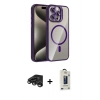 MARSİLYAN™- iPhone 15 Pro Max Kılıf Yadigar Asil Koleksiyonu - Siyah Bilvis Hayalet Cam Ekran Koruyucu + Raze Metal Kamera Lens - TMGI
