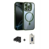 MARSİLYAN™- iPhone 15 Pro Max Kılıf Yadigar Asil Koleksiyonu - Siyah Bilvis Hayalet Cam Ekran Koruyucu + Raze Metal Kamera Lens - TMGI
