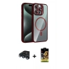 MARSİLYAN™- iPhone 15 Pro Max Kılıf Yadigar Asil Koleksiyonu - Siyah Buffer Cam Ekran Koruyucu + Raze Metal Kamera Lens - LT