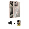 MARSİLYAN™- iPhone 15 Pro Max Kılıf Yadigar Asil Koleksiyonu - Siyah Buffer Cam Ekran Koruyucu + Raze Metal Kamera Lens - SH