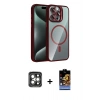 MARSİLYAN™- iPhone 15 Pro Max Kılıf Yadigar Asil Koleksiyonu - Siyah Buffer Hayalet Cam Ekran Koruyucu + PVD Metal Kamera Lens - GI